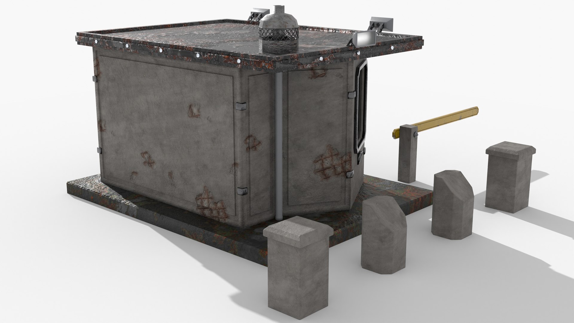 Guard booth 3D model https://p.turbosquid.com/ts-thumb/nN/B2C58Y/ba/03/jpg/1724366270/1920x1080/fit_q87/20b363955406fa6ac826cc8e29893b6e3e4c0802/03.jpg
