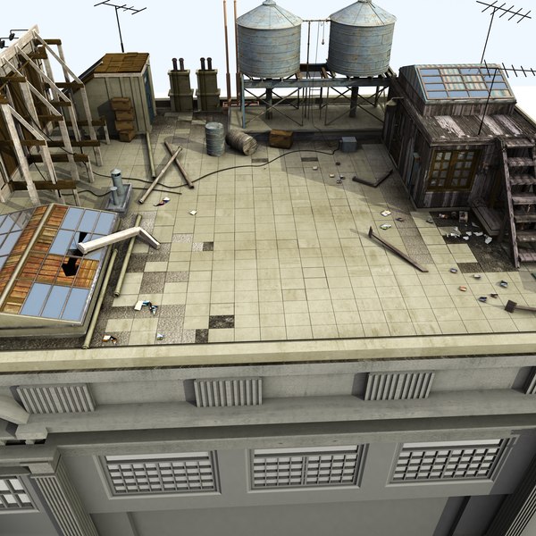 3D roof building model - TurboSquid 1410028