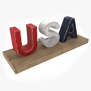 USA Wooden Decoration