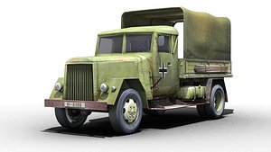 german wwii henschel truck 3d max