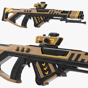 Futuristic Assault Rifle model