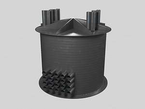 PS cable pits 3D model