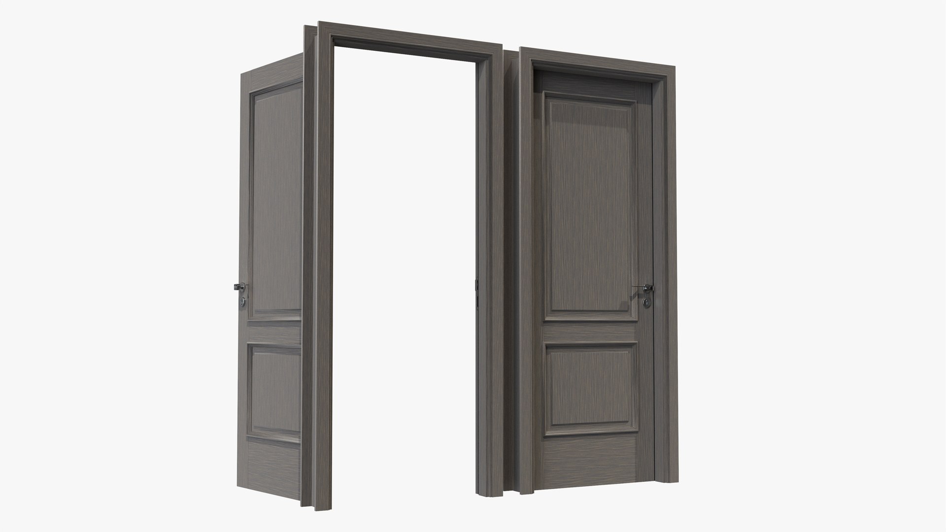 3D Classic Door 05 Closed Opened Model - TurboSquid 1796043