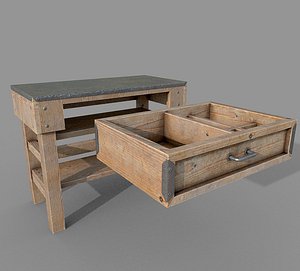 3D Wooden Workbench