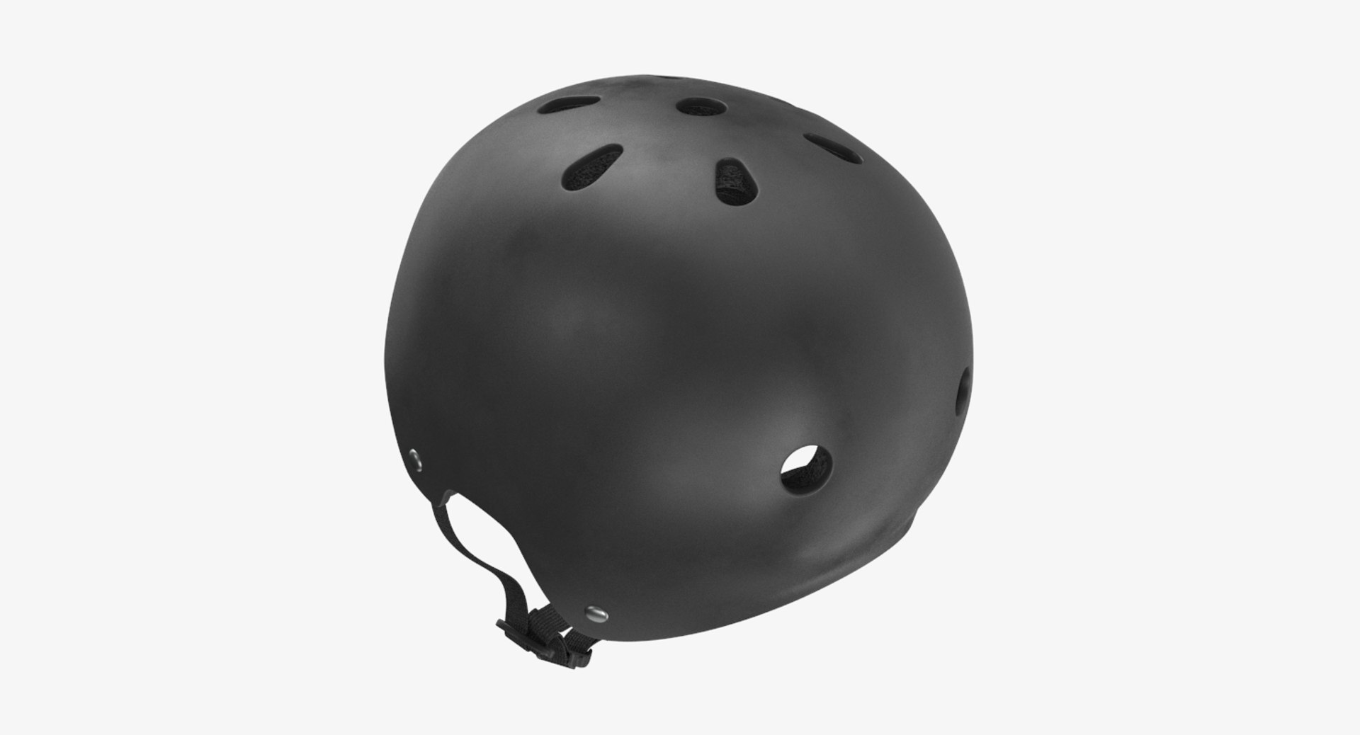 3D Model Skateboard Helmet Pure Black TurboSquid 1309322
