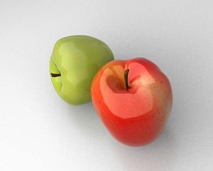 photo-realistic apples 3d max