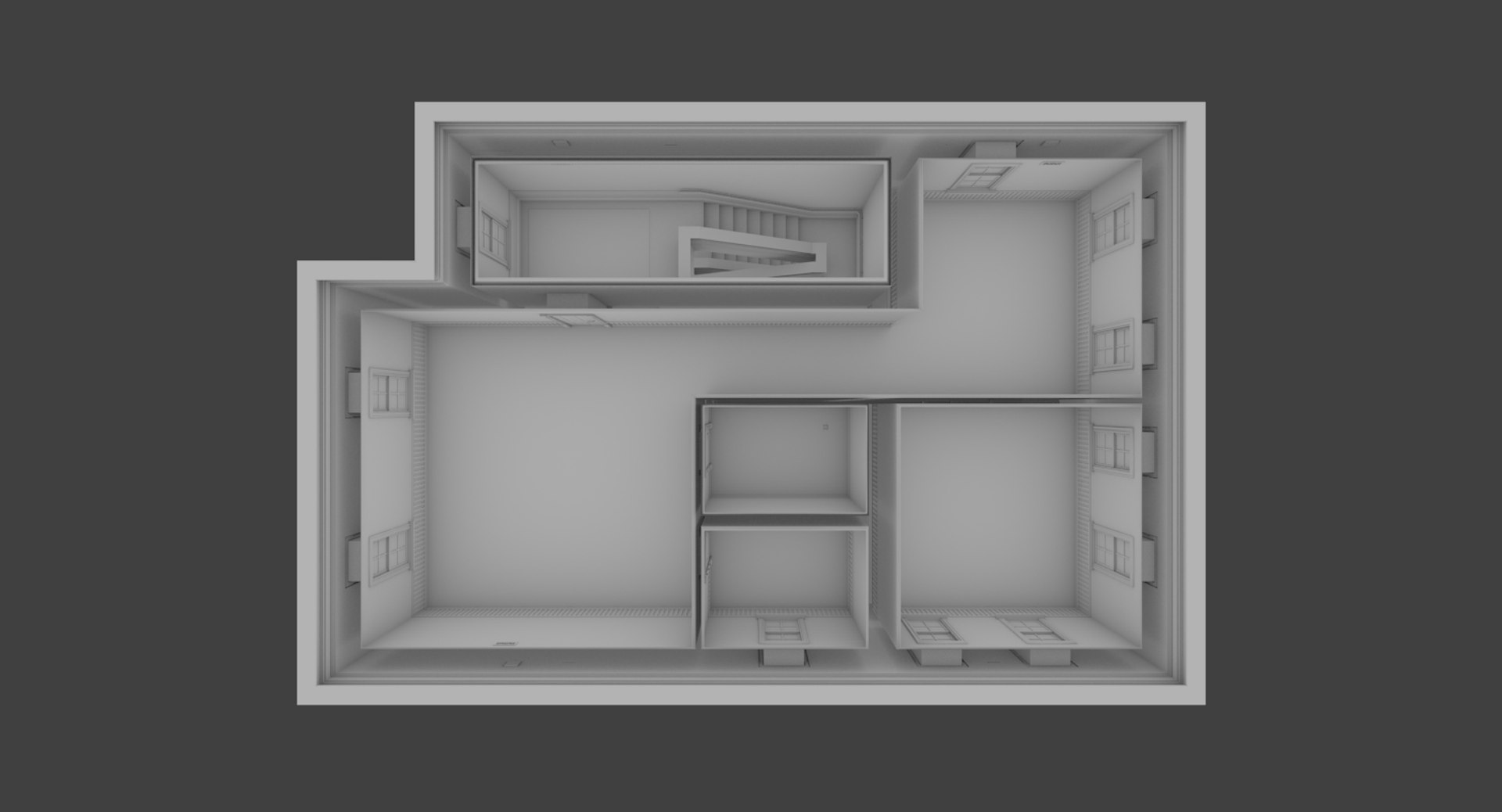 3d Obj Brick Apartment Building Interior Exterior