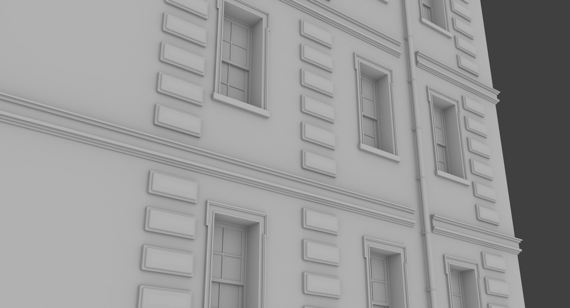3d Obj Brick Apartment Building Interior Exterior