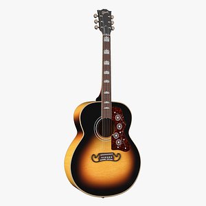3D Gibson SJ-200 Vintage Sunburst