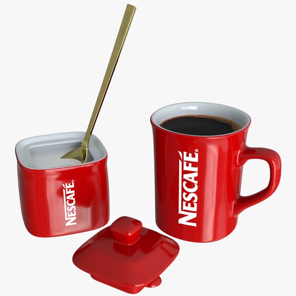 Кружка нескафе. Сахарница Nescafe. Подарочный набор 