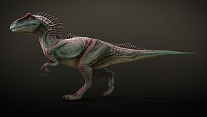 3D rigged allosaurus animations