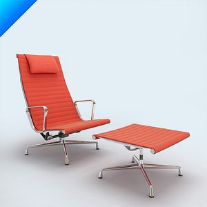 3d model ea 124 aluminium chair
