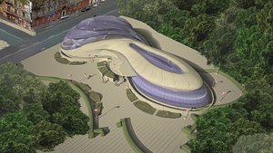 architectural museum glass 3d model