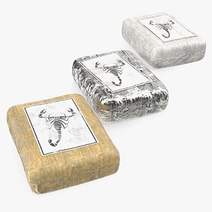 various cocaine packages set 3D model