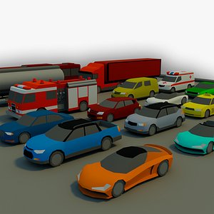 Low Poly City vehicles PACK
