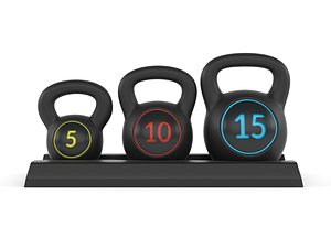 kettlebell set 3D