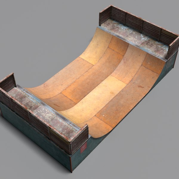 3d model modular skateboard ramps
