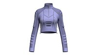 Girls Tactical Chained Half-Zip Crop Jacket