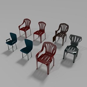 3d model plastic chair