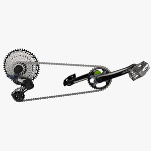 Bicycle Crankset and Chain 01