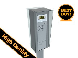 3d model parking meter