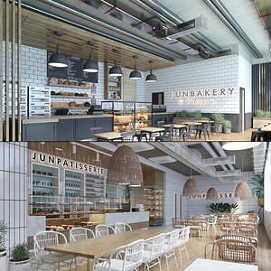 Modern Patisserie Interior Bundle 3D model