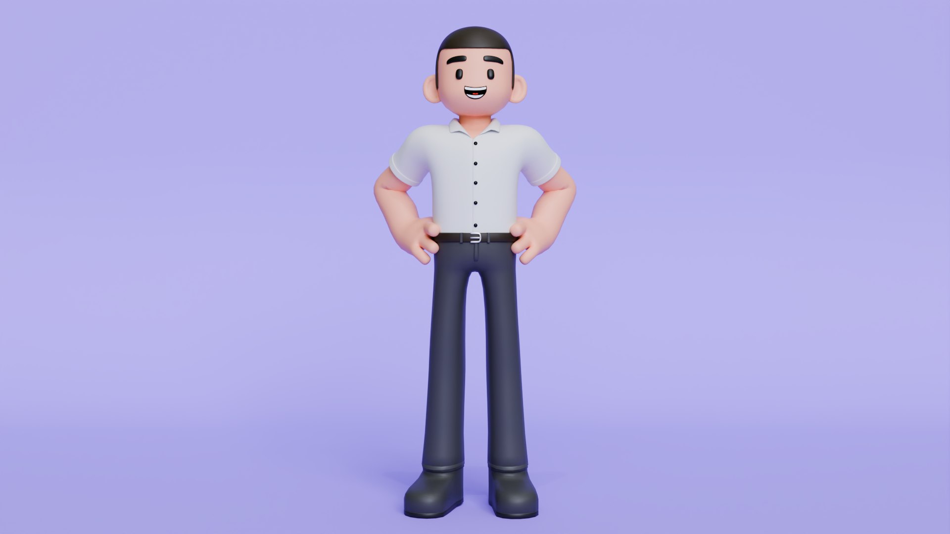 Minimal Simple Man 2 Cartoon Character 3D - TurboSquid 2158215