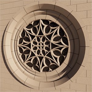 3D Gothic Rose Window