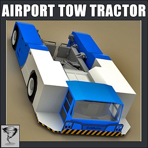 3d airport tow tractor model