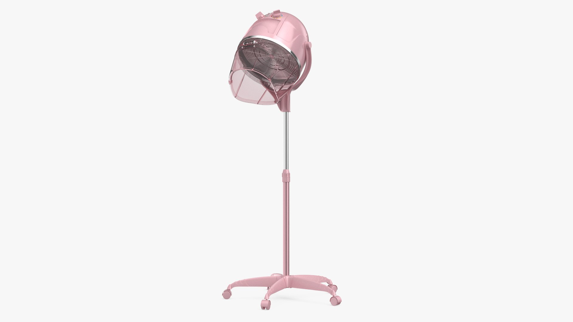 Professional Hooded Hair Dryer Pink 3D model preview