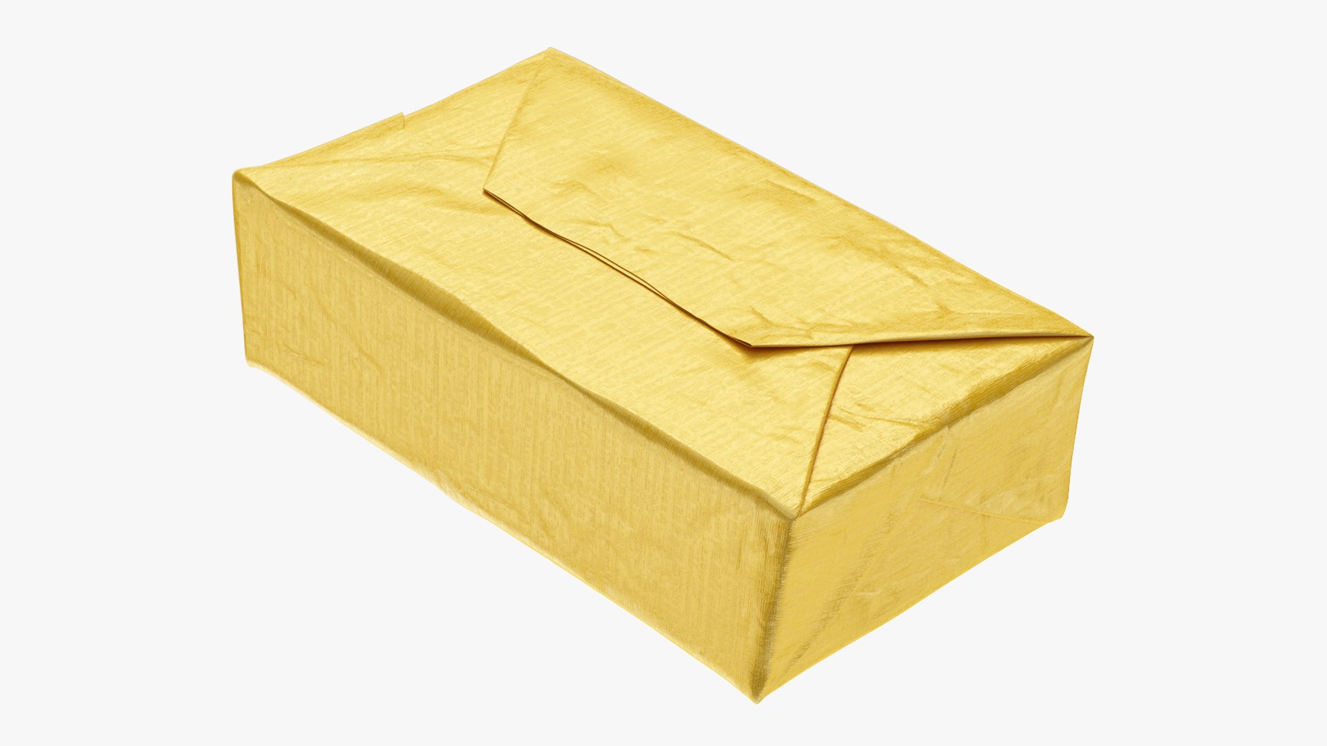 Butter Block in Metallic Gold Foil 3D model preview