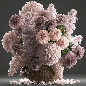 general decor bouquet flowers 3D model