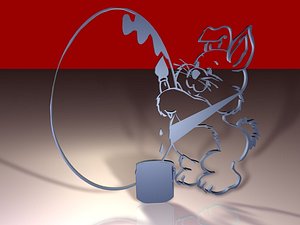 easter eggs bunny 3d 3ds