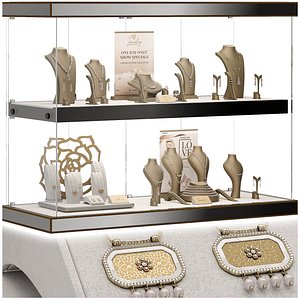 3D Stylish jewelry showcase 3 model