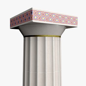 3D doric column polychromy model