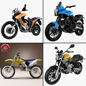 motorcycles 6 3d max