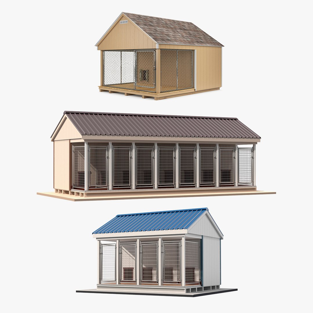 Residential Kennels Collection 3D model preview