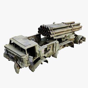 3D BM-27 Uragan 9P140 Hurricane self-propelled 220 mm multiple rocket launcher