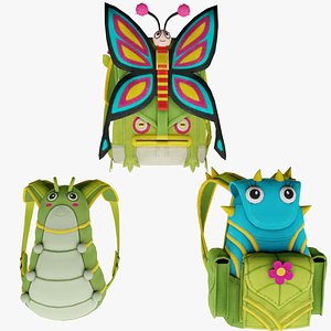 3D bag 3x Butterfly Buddies Backpack