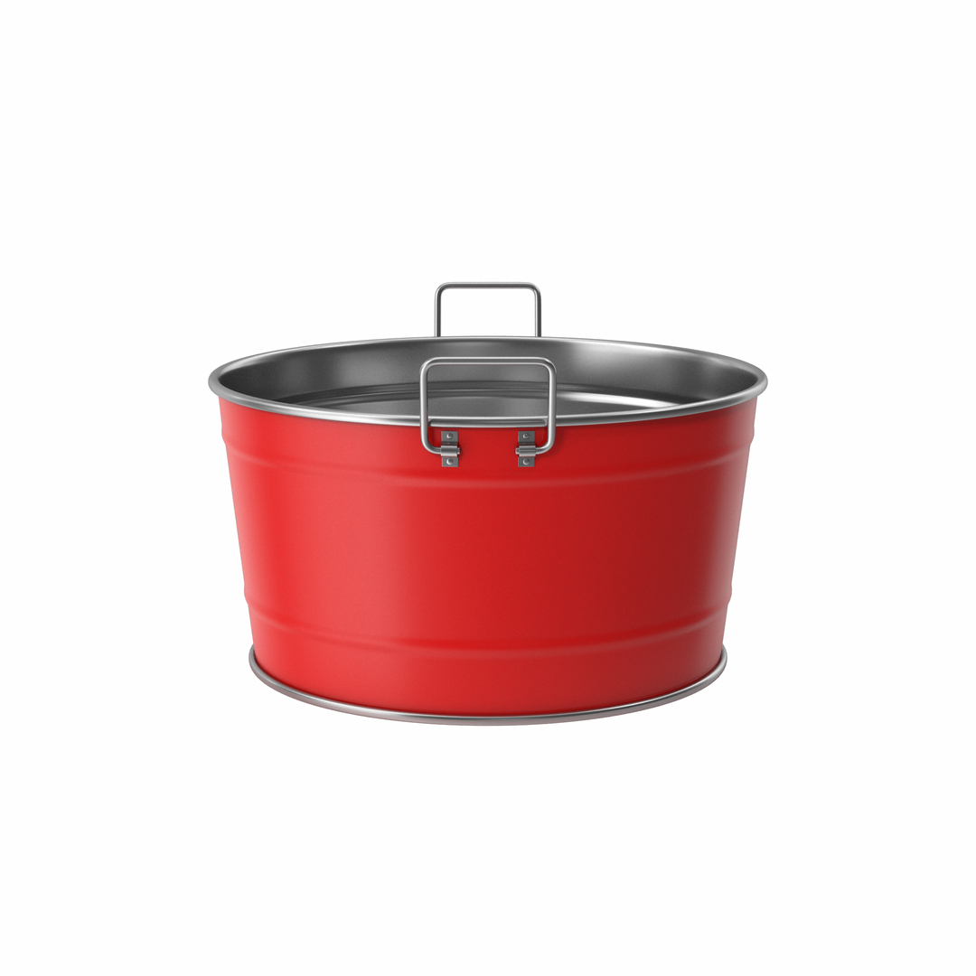3D Red Metal Bucket - TurboSquid 2088115