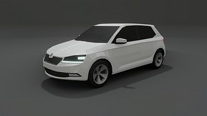 Skoda Fabia low poly 3D model