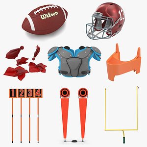 Football Equipment 3D Models Collection 3