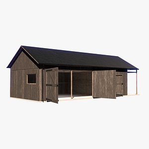 Wooden Garage for Car and Motorcycle with Small Workshop V2