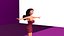 free low poly woman in dress 54