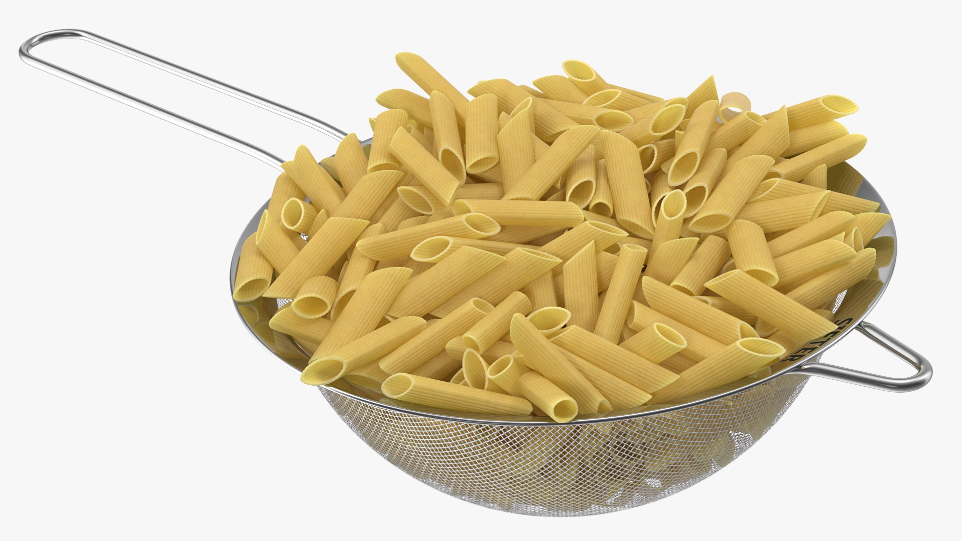 Pasta in Colander 3D model preview
