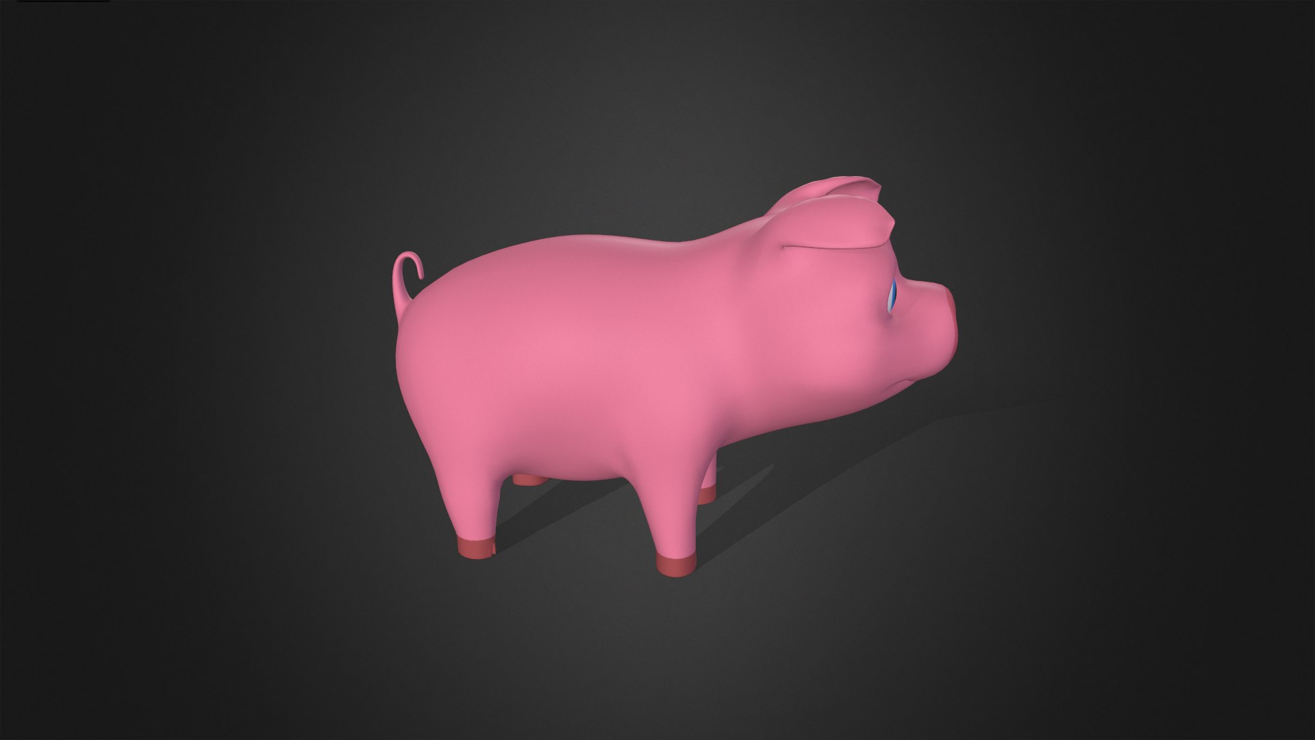 3D Asset - Cartoons - Animal - Pink Pig Rigged - TurboSquid 2171926