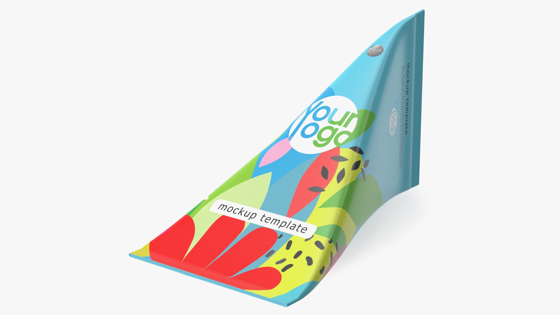 Triangle Aseptic Package Mockup Blue 3D model preview