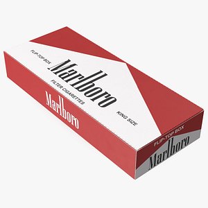 3D Carton Cigarettes Box Marlboro model