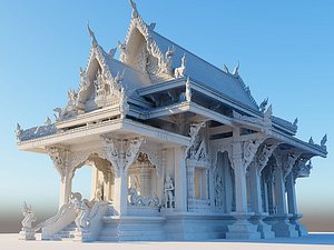 White Temple Pagoda Ultra HD