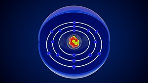 3D Sulfur Atom model